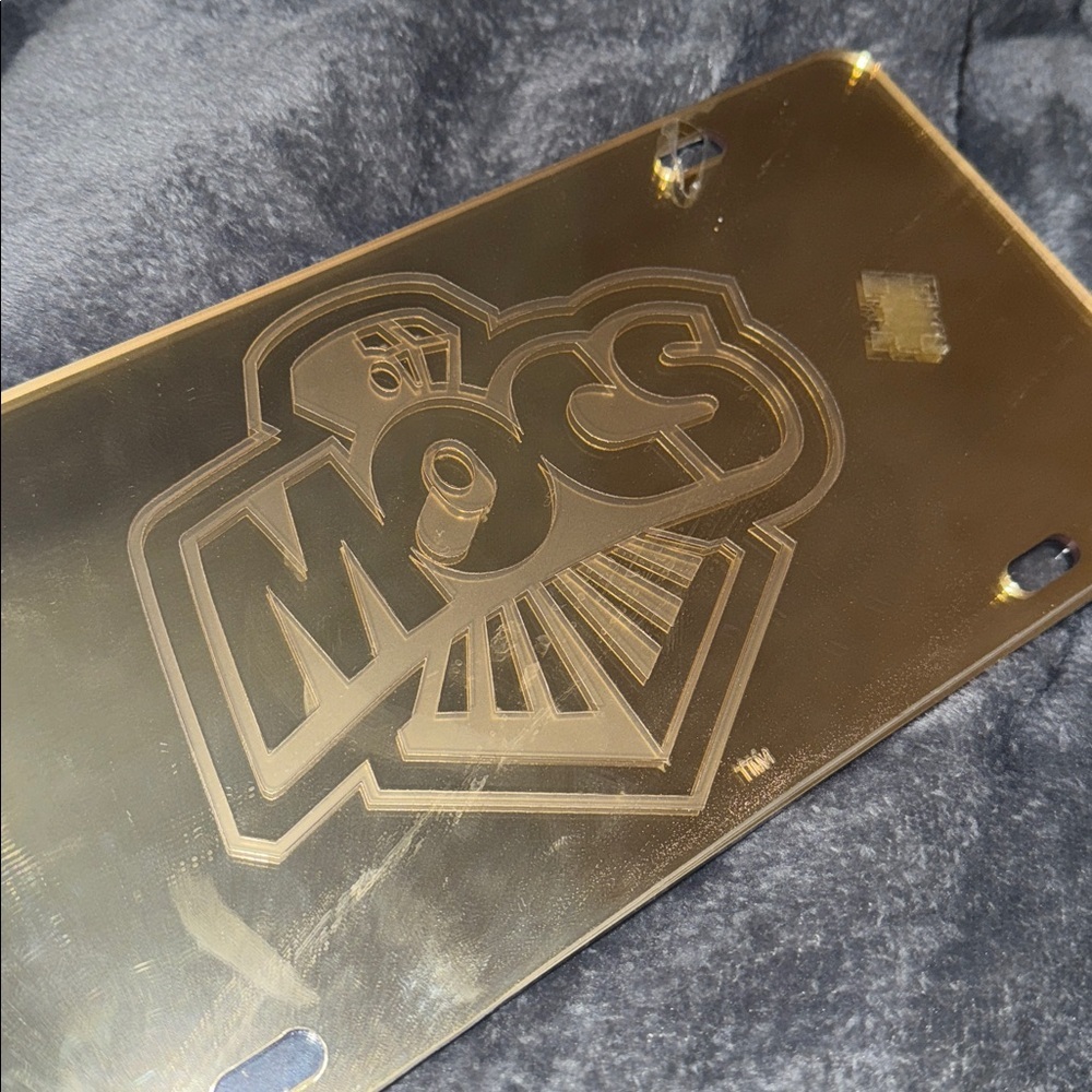 Gold UTC Mocs License Plate - Picture 3 of 4